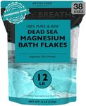 Aromasong Magnesium Flakes from The Dead Sea, 12 LB Resealable Pack - Muscle Relaxing Magnesium Chloride Bath Salts Soak for Headaches, Stress & Leg Discomfort. (Packaging May Vary)