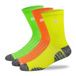 Supersox Men Socks Full Calf Length All Purpose Compression Cushion Socks|Thick Towel Pure Cotton|Combo Pack 3 (Solid Color 6), Multicolour