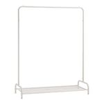 Amazon Basics Coat Stand with Shoe Rack, Clothes Rail, White, 116 x 40 x 145 cm