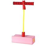 HENIJ® Pogo Jumper for Kids, Toddler Training Pogo Sticks with Squeaky Sounds, Bouncy Toy for Boys and Girls, Pack of 1 (Pink)