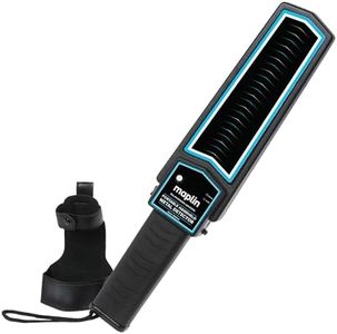 Maplin Metal Detector Wand, Handheld 10’’ Body Scanner with Beep & Vibration Alerts for Security, Weapon & Knife Detection with LED Light, for Security, Airports, Nightclubs & more