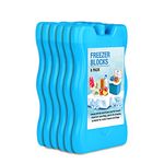 1ABOVE 6PK FREEZER BLOCKS FAMILY PACK FOR COOL BOX BAGS REUSABLE LONG LASTING KEEPS FOOD AND DRINKS COOL LUNCH BOXES OUTDOOR BEACH PICNIC CAMPING (1)