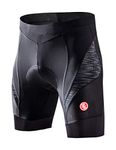 Souke Sports Men's Cycling Shorts 4D Padded Road Bike Shorts Breathable Quick Dry Bicycle Shorts,All Black XL