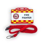 Firefighter Roleplay Children's Novelty ID Card & Lanyard - Firefighter Role play - Fire Service - Pretend Play - Imaginary Play