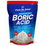 Casa De Amor Multi-Purpose Boric Acid 99.9% Pure FinePowder- Highly Effective for Carrom Board, Rice Preservative, Multi-Purpose,Anhydrous (200 gms)