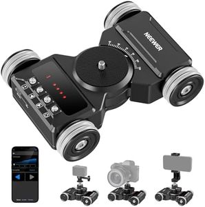 NEEWER Upgraded Motorized Camera Dolly Kit with App Control, 5Hrs Runtime Battery, Ultra Silent Motor, Compatible with GoPro iPhone Android DSLR Camera, DL300（for Smooth Floors and Desktops Only）