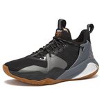 AND1 Attack 3.0 Mens Basketball Shoes Men, Court Sneakers for Men or Women, Sizes 7 to 16 - Black, Blue, Red, Silver, or Green, Black/Dark Grey, 15.5 Women/14 Men