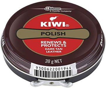 KIWI Shoe Polish, Renews & Protects Leather Shoes, Dark Tan, 38 grams