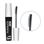 FARMASi Zen Extension Lash Mascara, Intense Length, No Flaking, No Smudging, No Clumping, Volumizes & Separates Lashes, Fuller Longer and Thicker Lashes, Blackest Black, 0.27 fl. Oz / 8 ml