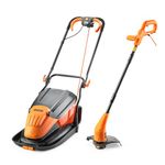 LawnMaster 1700W 33cm Electric Hover Mower with Grass Collection Box and Strimmer Set (350W 2-in-1 Grass Trimmer and Edger) 2 Year Guarantee