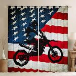 Erosebridal USA Flag Curtains,Motor