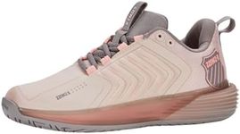 K-Swiss Women's Ultrashot 3 Tennis Shoe, Morganite/Satellite/Pale Neon Coral, 8 M