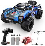 DEERC 9006E 1:12 RC Cars for Adults Boys, 45KM/H Off-Road Short Course Truck, 4WD All Terrain Remote Control Monster Truck, 2.4GHz Waterproof Car with 2 Rechargeable Batteries, Spare Tire, LED Lights