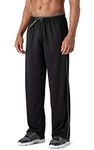 MAGCOMSEN Athletic Trousers Men weight Running Trousers Joggers Quick Dry Bottoms Sweat Pants Mens Tracksuit Bottoms with Zip Pockets, Black-02, L