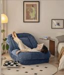 CosyLabs Woolly | Human Dog Bed | Large Floor Sofa Bed | Low Floor Seating | Floor Recliner and Lounger (Midnight Blue)