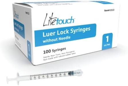 Litetouch 1ml Luer Lock Syringe, Sterile, Individually Sealed - 100 Syringes per Box (no Needle)
