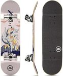 Magneto Complete Skateboard | Maple Wood | ABEC 5 Bearings | Double Kick Concave Deck | Kids Skateboard Cruiser Skateboard | Skateboards for Beginners, Teens & Adults (Free Stickers Included)