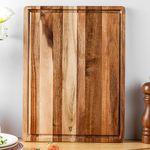 Wood Cutting Board,James.F Thick Acacia Wooden Cutting Board with Juice Groove, Reversible Charcuterie Serving Board for Kitchen, Large Chopping Board for Meat Bread Cheese(15.74 x 11.81 x 0.71in)