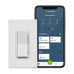 Leviton Smart Switch, DW4SF-1BW Decora Smart Wi-Fi Fan Speed Controller, White (Screwless Wallplate Included)