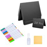 Mini Chalkboard Signs RUIFUNETEK 20 PCS Plastic Food Labels Blackboard for Message Board Signs Table Signs Place Cards Display Table Numbers for Weddings Party Catering Supplies Buffet Display