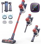 Cordless Vacuum Cleaner,38KPA 450W Powerful Stick Vacuum with Automatic Dust Detection, Wall-Mounted Charging and LED Touch Screen,Vacuum Cleaner with 55min Runtime