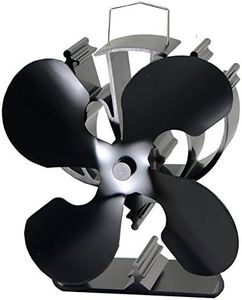4-Blade Heat Powered Stove Fan for Wood / Log Burner/Fireplace increases 80% more warm air than 2 blade fan- Eco Friendly