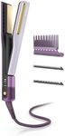 Shark SilkiPro™ Straight | Wet-to-Dry Hair Straightener + Rapid Blow Dryer | 3 Interchangeable Combs | Ultra-Fast Drying | No Heat Damage | for All Hair Types | Plum Satin | HT400PU