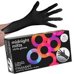 FRAMAR Powder Free Extra Large Nitrile Gloves – 12 INCH Black Gloves Disposable Latex Free