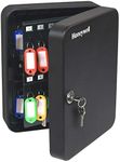 Honeywell Safes & Door Locks - 48 Hooks Small Key Box for Office - Durable Metal Key Lock Box Keeps Your Keys Safe - Scratch Resistant Key Holder Box Comes with 2 Entry Keys - 0.12-CU - Black - 6106