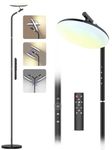 LED Floor Lamp, 36W Super Bright Standing Lamp with Remote &Touch Control, 69" Stepless Dimmable Torchiere Floor Lamps, 350°Rotating Head Floor Lamp for Living Room, Bedroom, Office, Black