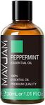 Peppermint Essential Oil, MAYJAM Peppermint Oil for Diffusers for Home, 30ML Pure Essential Oils for Humidifiers or DIY Bath Bomb for Home-1.01FL.OZ