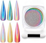 beetles Gel Polish Chrome Nail Powder Holographic Effect Aurora Iridescent Pearlescent Manicure Art Decoration Glitter Premium Salon Nail Glitter Manicure Pigments for Nail Art Design, 0.04oz/1g