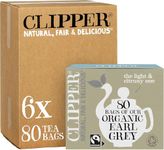 Clipper Organic Earl Grey Tea Bags | Natural, Unbleached, Plant-Based Biodegradable & Non GM Black Tea | Eco Conscious & Fair Trade Tea Bags | (480 Teabags)