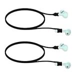 kwmobile Straps Compatible with Honor FlyPods Lite - 2X Silicone Holder for Wireless Earphones - Black