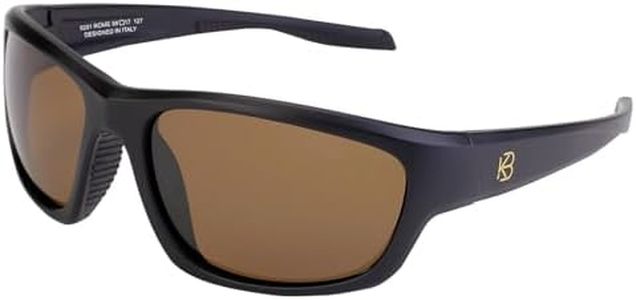 BUNVICK Occhiali da Sole Polarizzati ad Alta Definizione In Vetro Genuino Per Uomini e Donne, Design Italiano, anti-riflesso, UV400, lenti in Vero Vetro Corning（8201 Rome Brown）