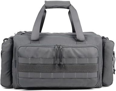 Aprikostein Range Bag for Handgun Ammo Shooting, L/XL Gun Case Carry 5+ Pistols Transport Tactical Gears Accessories with Lockable Zipper Molle Strap, Duffle Sport Bag Hunting Storage Capricorn