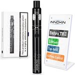 Innokin Endura T18II E Cigarette Vape Pen Starter Kit 1300mAh, Variable Wattage, E-Cig Top-Refill 2ml Tank with Airflow Control Vaping, Uses Prism Coil, Magnetic Dust-Proof-Cap, No Nicotine (Black)