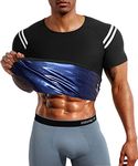 NINGMI Men Sweat Suit Neoprene Sauna Shirt Fitness Waist Trainer Sweat Gym Top Workout Slimming Body Shape