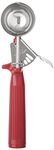 Winco Ice Cream Disher with Red Handle, Size 24, Stainless Steel