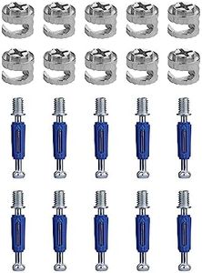Cam Locks for Furniture 20 PCs, 12 x 11.2 mm Furniture Cam Lock Fasteners Compitable with IKEA Hardware Parts, Eccentric Wheels Repair Spare Parts Nut & Bolt Assortment Sets (12x11.2CamSet)
