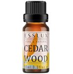 Esslux Cedarwood Essential Oil for Hair, Skin & Diffuser | 100% Natural Cedarwood Oil for Aromatherapy & Soap Making | Warm, Woody Scent for Relaxation and Comfort, 10ML