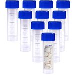 Lasinderm 5ml Test Lab Tube Sample Bottle Storage Container Self Standing Lab Transport Tube (10Pcs)