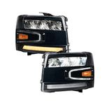 Form Lighting Sequential LED Reflector Headlights compatible with Chevrolet Silverado 2007-2013 (pair)