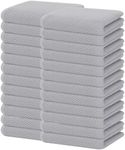 Homaxy 100% Cotton Waffle Weave Kitchen Dish Towels, Ultra Soft Absorbent Quick Drying Cleaning Towel, 13 x 28 Inches, 24-Pack, Light Gray