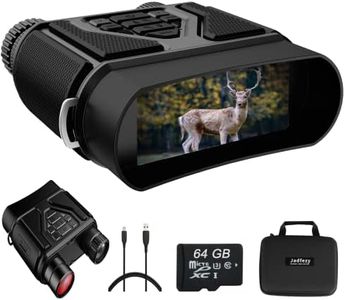 Night Vision Goggles Night Vision Binoculars for Total Darkness,Digital Infrared Night Vision with 3'' Large Viewing Screen and 64GB SD Card for Observing and Recording (Black)