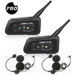 LEXIN 2x LX-R6 Motorbike Intercom, Motorbike Bluetooth headset, Motorbike Helmet Intercom, Helmet Bluetooth Headset, Motorcycle Intercom Up To 6 Peoples Connection, Helmet Intercom For Riding,Skiing