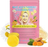 40 Pcs Kojic Acid and Turmeric Cleansing Pads, Turmeric Face Pads for Dark Spots, Turmeric Pads Infused Foaming Exfoliating Pads,Remove Excess Keratin - Vitamin C - Gentle & Non-Irritating for Face Body (1 Pack-40 Pads)