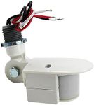 RAB Lighting SMS500W Mini Motion Sensor, 180 Degrees Detection Pattern, 500W Power, 120V, White