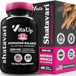 VitaUp Shatavari Capsules - USA Made Shatavari Organic Capsules - Shatavari Extract 1200mg - Shatavari Root Supplement for Hormone Balance for Women, Menopause & Menstrual Relief Support - 60 Count