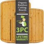 Organic Bamboo Cutting Board Set of